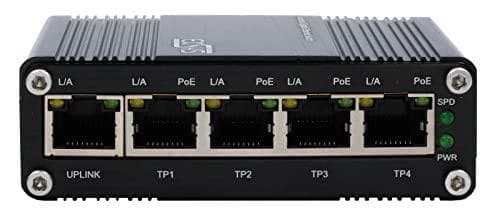 EXSYS GmbH Mini 5-porttinen Ethernet PoE -kytkin – 5*10/100/1000Tx (EX-62020POE)