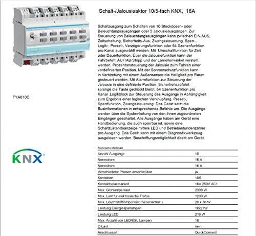 KNX switch/persienneudgang 10x 16A TYA610C (TYA610C)