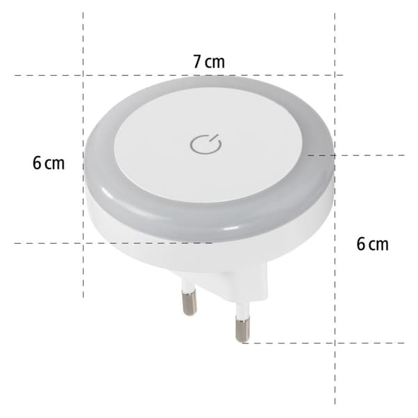 Hama LED-yövalo Kosketuskytkin pistorasiaan, kosketuspainike, lämmin valo (00223495)