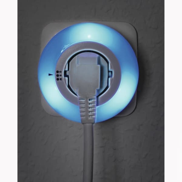 Hama LED natlys Circle Color med integreret fatning, lyssensor, 3 farver (00223497)