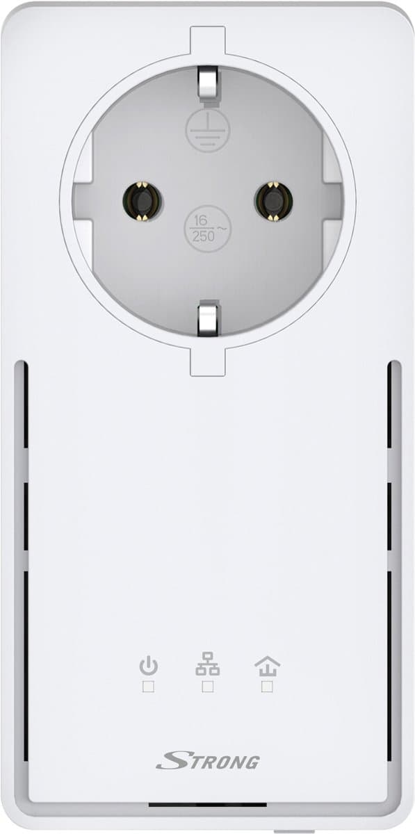 Stærke Powerline 600-adaptere - EU V2 - Wi-Fi - 600 Mbps - sæt med 3 Hvid