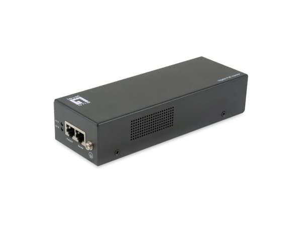 LevelOne Gigabit PoE -suutin - 802.3 af/at/bt - 90 W - Fast Ethernet - Gigabit Ethernet - 10.100.1000 Mbit/s - IEEE 802.3 - IEEE 802.3ab - IEEE 802.3a