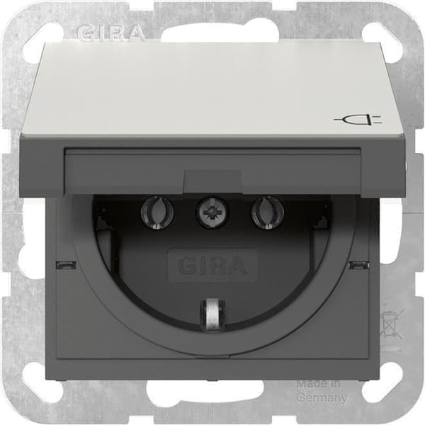 GIRA 4454600 SCHUKO KD System 55 rustfrit stål (4454600)