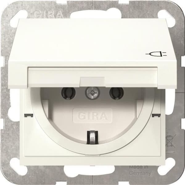 GIRA 445403 SCHUKO KD System 55 ren hvid (445403)