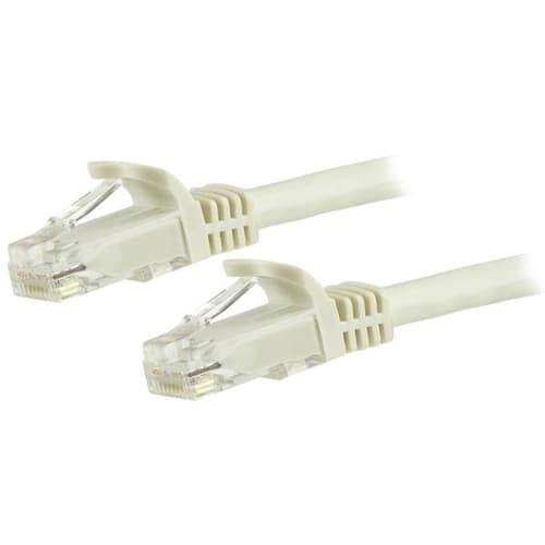 StarTech.com 5m CAT6 Ethernet Cable, 10 Gigabit Snagless RJ45 650MHz 100W PoE Patch Cord, CAT 6 10GbE UTP Network Cable w/Strain Relief, White, Fluke