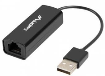 Lanberg NC-0100-01 cable interface/gender adapter USB-A RJ-45 Black Svart
