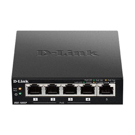D-Link | Switch | DGS-1005P | Unmanaged | Desktop | Gigabit Ethernet (copper) ports quantity 5 | Power over Ethernet (PoE) ports quantity 4 | Power su