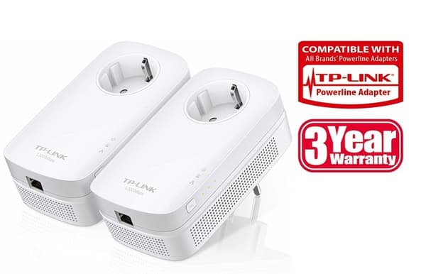 TP-LINK | AV1300 Gigabit Passthrough Powerline Starter Kit | TL-PA8010P KIT | 1300 Mbit/s | Ethernet LAN (RJ-45) ports 1 | No Wi-Fi | Extra socket