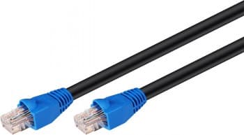 CAT 6 Outdoor-patch cable U/UTP | 94389 | Prewired, unshielded LAN cable with RJ45 plugs for connecting network components; Double-layer polyethylene