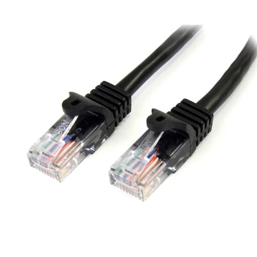 1M CAT 5E BLACK SNAGLESS