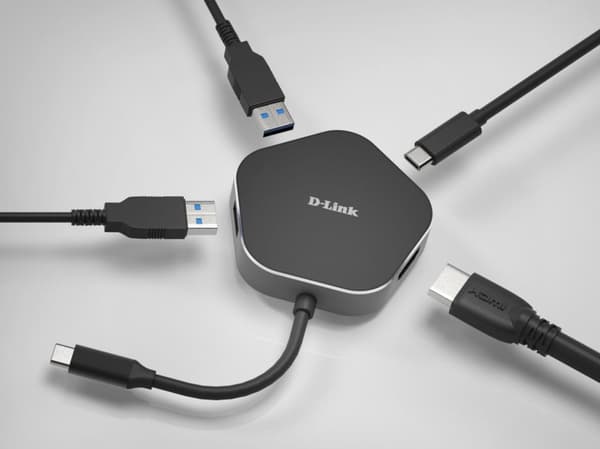 HUB extern D-LINK, porturi USB 3.0 x 2, HDMI x 1, USB Type C x 1,  conectare prin USB 3.0 Type C, cablu 11.5 cm, negru, "DUB-M420" (timbru verde 0.8 l