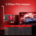 Miniatyrbild 1 av 4: Ethernet Adapter Cudy PE10, PCIe, 10 Mbps/ 100 Mbps/ 1 Gbps/ 2.5 Gbps