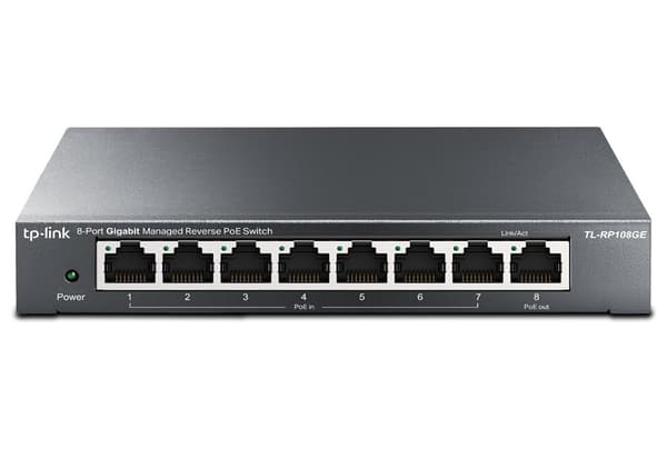 TP-LINK Omada 8-Port Gigabit Managed Reverse PoE Switch Svart