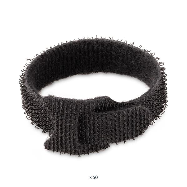 Flanger til kabler Startech B506I-HOOK-LOOP-TIES Sort Nylon 15 cm