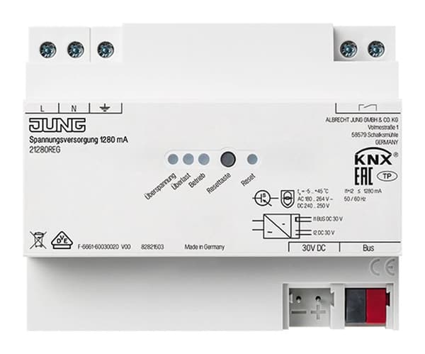 Jung strömförsörjning 1280mA, KNX 21280 REG (21280REG)
