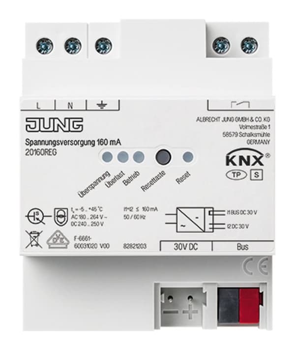 Jung strømforsyning 160mA, KNX 20160 REG (20160REG)