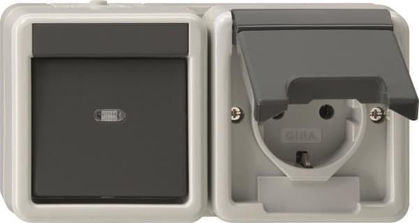 GIRA 417730 kombination AusWe/SCHUKO vandret. K (417730)
