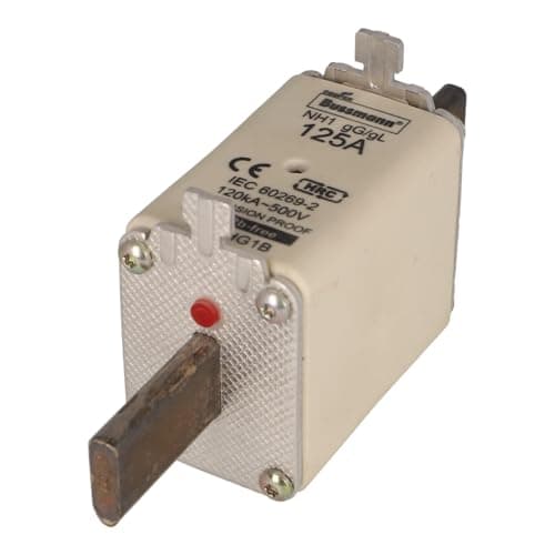 125NHG1B | BUSSMANN SIKRING, NH SIKRING 125AMP, 500VOLT, GG, STØRRELSE 1 DUAL IND | Pakke med 3