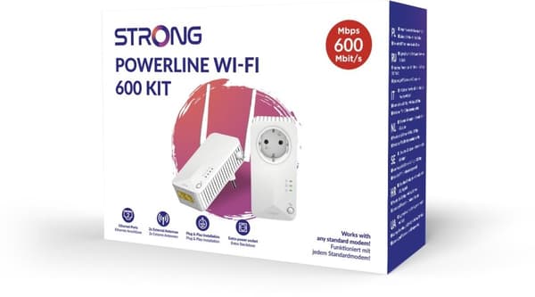 Stark Powerline 600 Duo EU V2 - Wi-Fi - 600 MBit/s