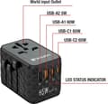Miniatyrbillede 3 af 4: Verbatim UTA-05 GaN III universal rejseadapter