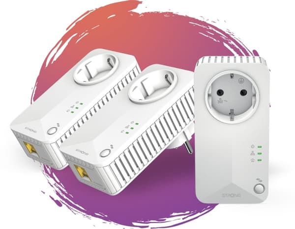 Stærk Powerline 600 triple EU V2 - Ikke Wi-Fi - 300 MBit/s 2,4 GHz