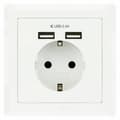Miniatyrbillede 1 af 3: Vægstik med 2 USB-porte TooQ 10.35.0010 5V/2.4A Hvid 2,4 A