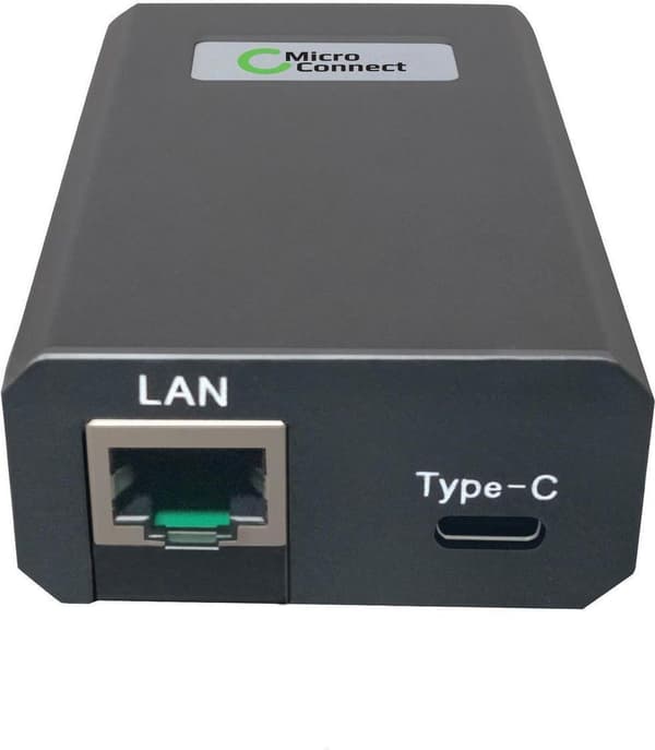 Microconnect POEINJ-25W-USBC - Gigabit Ethernet - 1000 Mbit/s - IEEE 802.3, IEEE 802.3ab, IEEE 802.3u - Cat5,Cat5e,Cat6,Cat6a - 100 m - Svart (POEINJ-