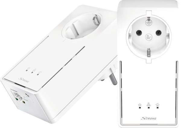 Stærk Powerline 2000 KIT 2000 Mbps Indbygget Ethernet-port Hvid 2 stk (POWERL2000DUOEU) Hvid