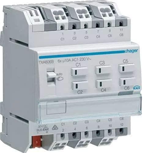 Hager TXA606B - -5 - 45 °C - Grå - IP20 - 90 mm - 1 stk (TXA606B)