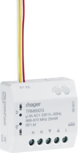 Hager Coviva KNX-RF TRM692G - Indbygget modul 1V Persienne/Rulleskodde