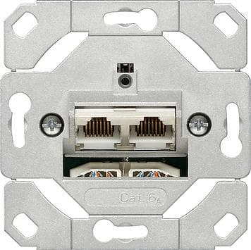 GIRA 245200 fatning 2 x RJ-45 metallic (245200)