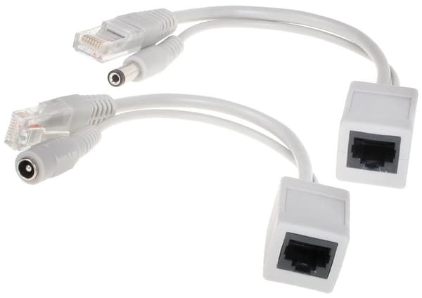 PoE-adapter strömförsörjning över tvinnat par 0,15m vit Gembird