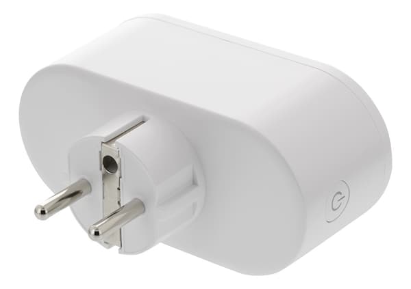 Deltaco Smart Home 2x strömbrytare, Energimätare, WiFi, Vit
