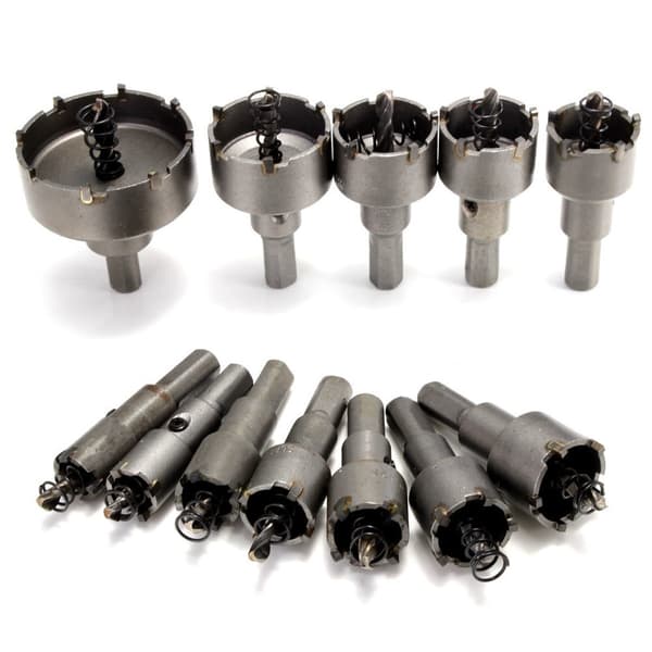 12 st 15-50 mm HSS Hålsågssats TCT-borrspets Hålsåg för metallegering Rostfri stålskärare