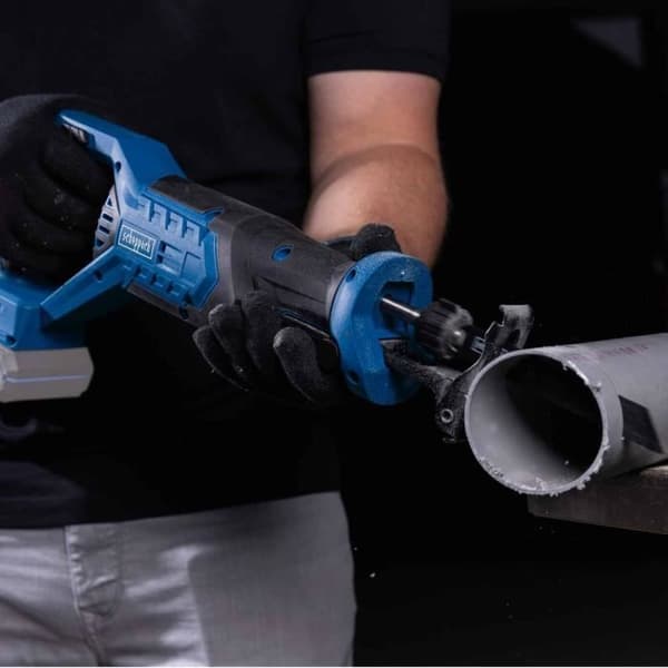 BC-RS250-X sladdlös tigersåg - borstlös maxsågning 115 mm alla material + 2 blad - SCHEPPACH 20V IXES - utan batteri eller laddare