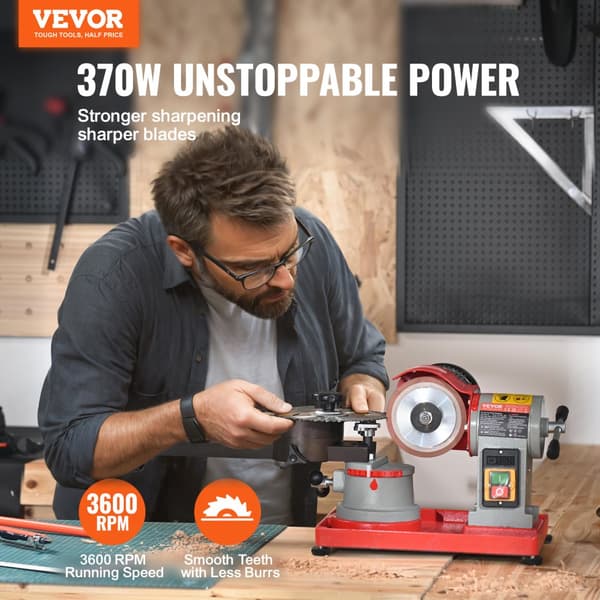 Cirkelsågbladsslipare, 370W Motor, 5-tums hjul