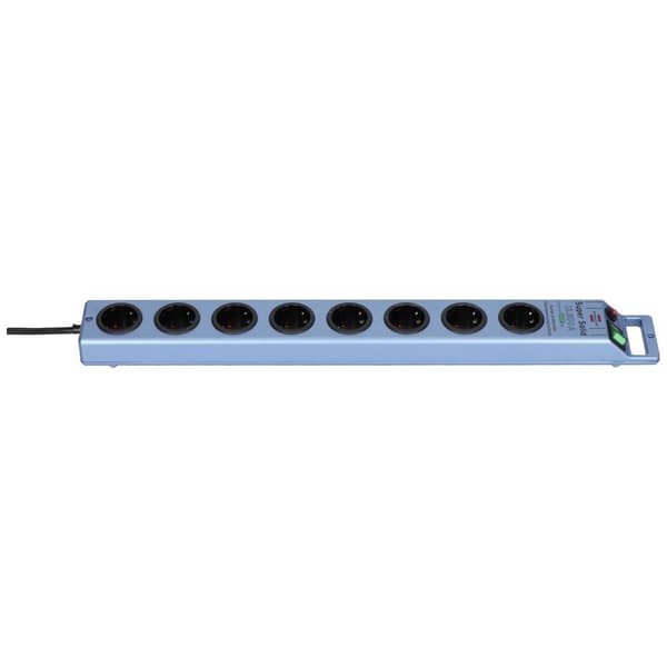 Brennenstuhl 1153340338 Grenuttag med överspänningsskydd 8x Blå (metallic) Skyddskontakt 1 st