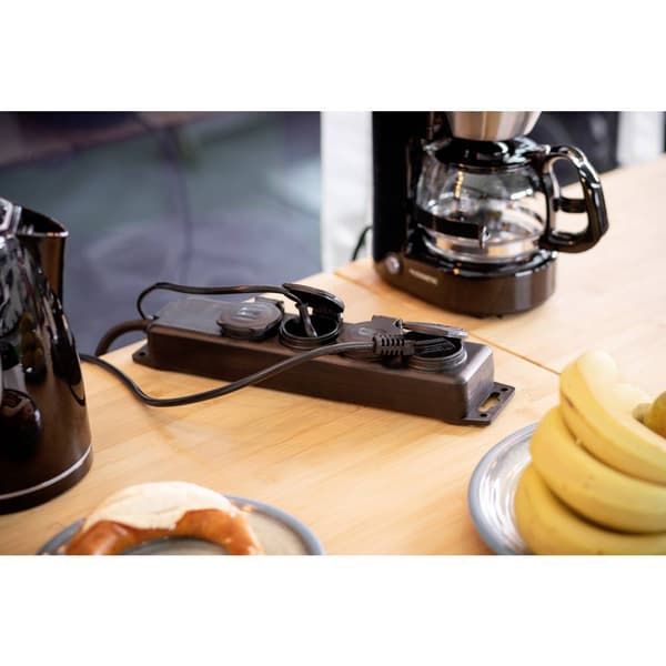 Brennenstuhl 1159960 Grenuttag 4x Svart Skyddskontakt 1 st