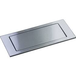 EVOline 106380 Indbygningsstrømskinne Schuko Dobbelt Rustfrit stål (børstet) Stik med jordkontakt 1 stk