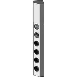 Bachmann 923.008 Stikdåse med afbryder Schuko 4x Rustfrit stål 1 stk