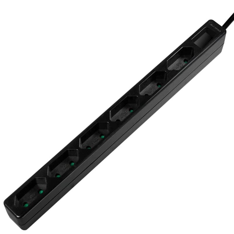 LogiLink Grenuttag Slim Euro 6vägs 1,5m
