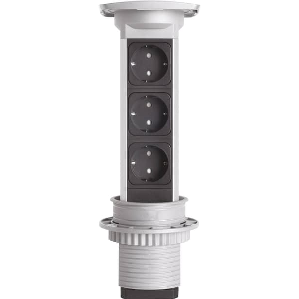 Kopp 939614013 Förgreningsdosa för inbyggnad 3x Aluminium (borstad) 1 st