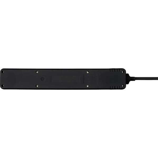 Sygonix SY-4891006 Förgreningsdosa med brytare Svart Skyddskontakt 1 st