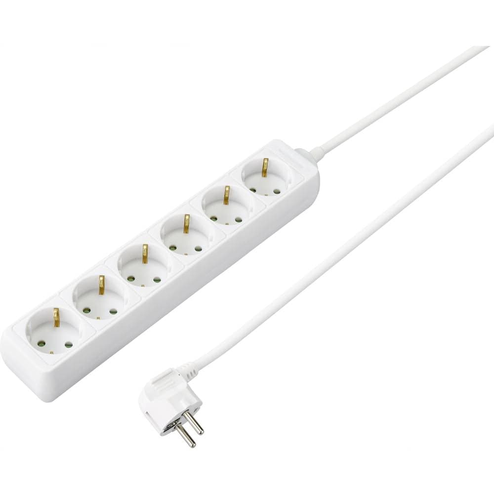 Sygonix SY-4890994 Grenuttag Vit Skyddskontakt