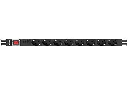 LANBERG POWER DISTRIBUTION UNIT RACK PDU 19 (1U 16A 8X SHUKO 2M SORT) PDU-08F-0200-BK Sort