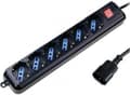 Miniatyrbillede 1 af 3: Techly strømskinne 6 stikkontakter sort med VDE-stik IUPS-PCP-6V