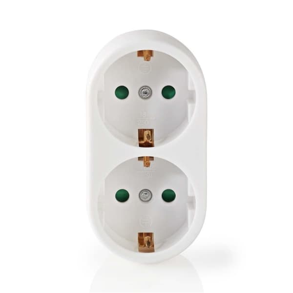 Nedis Strømstik Splitter | Type F (CEE 7/7) | 250 V AC 50 Hz | Stikprop med sidebens jord / Type F (CEE 7/7) | 250 V AC 50/60 Hz | 16.0 A | 3500 W | H