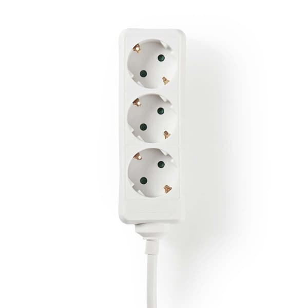 Nedis Jatkojohto | Maadoitettu virtaliitin / Tyyppi F (CEE 7/7) | 3-suuntainen | 3.00 m | 3680 W | 16 A | Maadoituksen tyyppi: Sivukontaktit | 230 V A