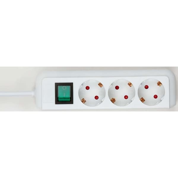 brennenstuhl Eco-Line 3-vejs strømskinne (Socketblok med højere kontaktbeskyttelse, Switch, 1,50 m kabel) Hvid TYPE F