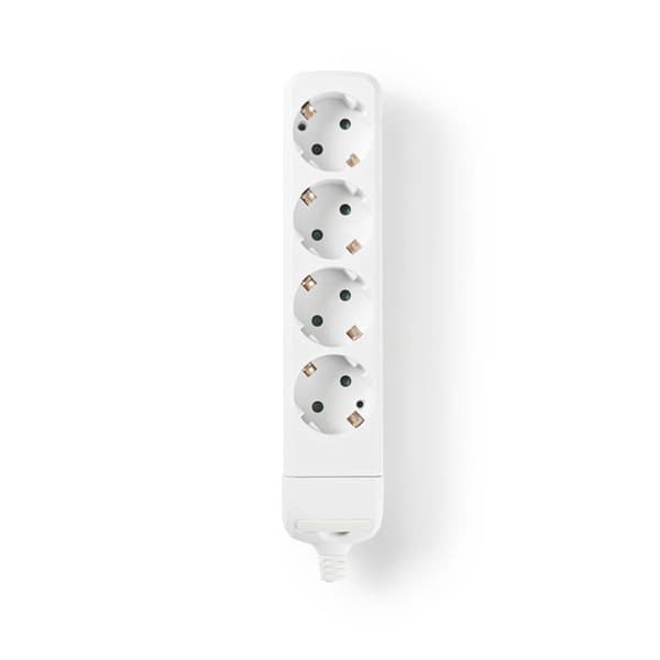 Nedis Udvidelse Socket | Stikprop med sidebens jord / Type F (CEE 7/7) | 4-vejs | 3680 W | 16 A | Slags jordforbindelse: Sidekontakter | 230 V AC 50/6